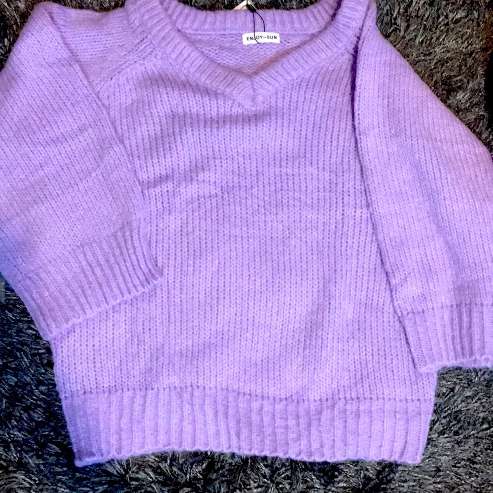 purple sweater